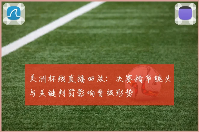 美洲杯线直播回放：决赛精华镜头与关键判罚影响晋级形势
